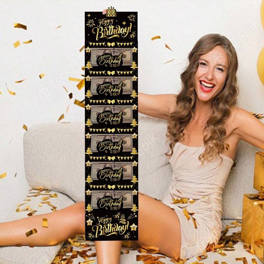 Happy Birthday Money Holder, Surprise Cash Envelope For Happy Birthday, Happy Birthday Gift, Money Envelopes For Cash, Money Cash Envelope Wallet