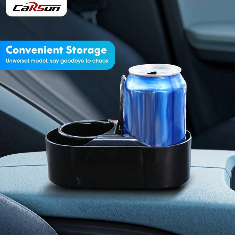 CARSUN Carsun Dual-Ring Cup Holder, Non-Slip Design Fits Most Cars, Car Water Cup Holder, Suitable For Central Armrest