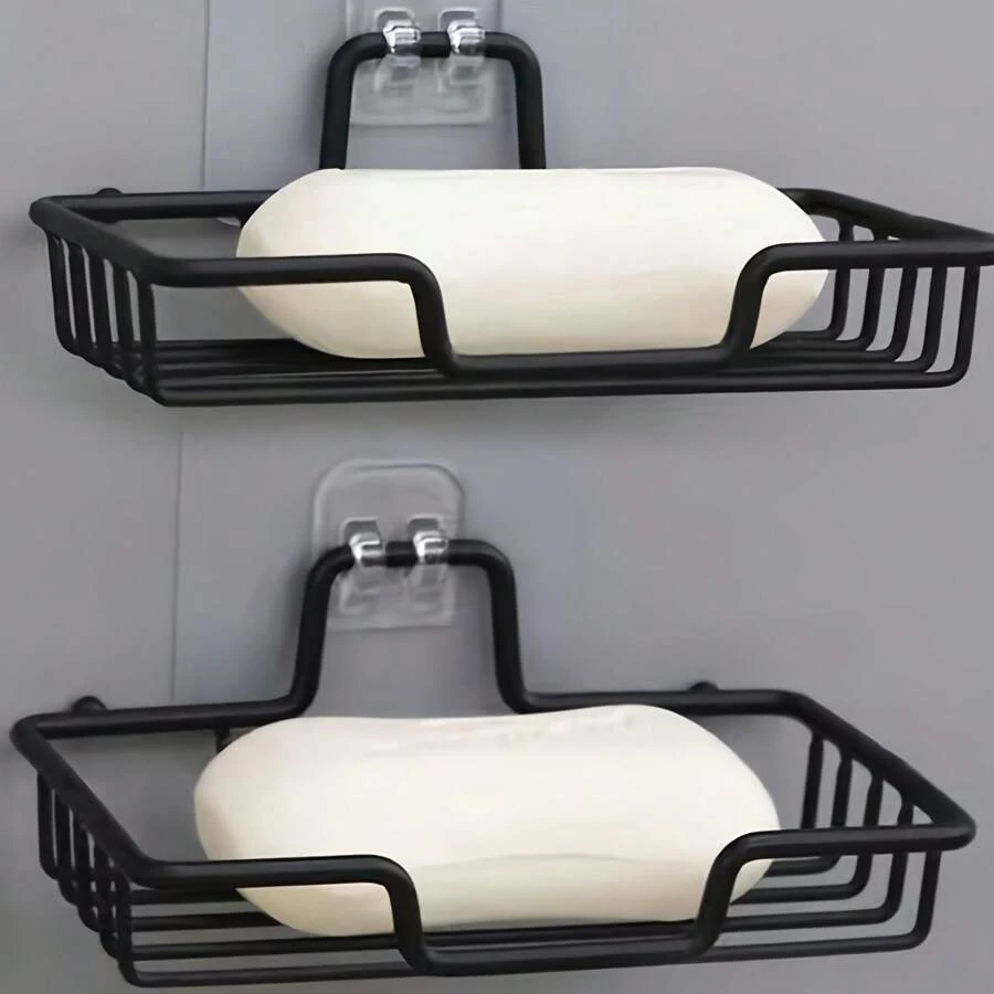 1/2 Pcs Bathroom Punch-Free Soap Rack, Bathroom Sink Storage Rack, Wall-Mounted Household Soap Net, Drain-Free Drilling Soap Box, Bathroom Drain Storage Rack, Wall-Mounted Soap Rack, Bathroom, Kitchen Storage