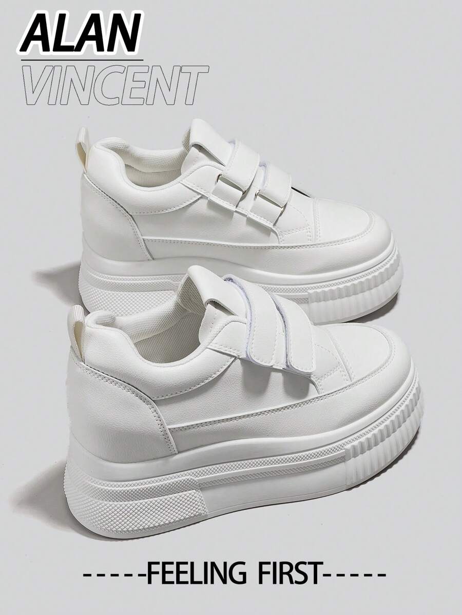 Alan Vincent It Is Recommended To Take One Size Larger,If You Usually Wear Size 37, Choose Size 38 White Shoes For Women 2025 Classy Aesthetic New Style Casual Shoes For Women, Ladies Platform Shoes, Outdoor Comfortable Sneakers, Internal Increase 5cm, Party Shoes, Suitable For Short Women