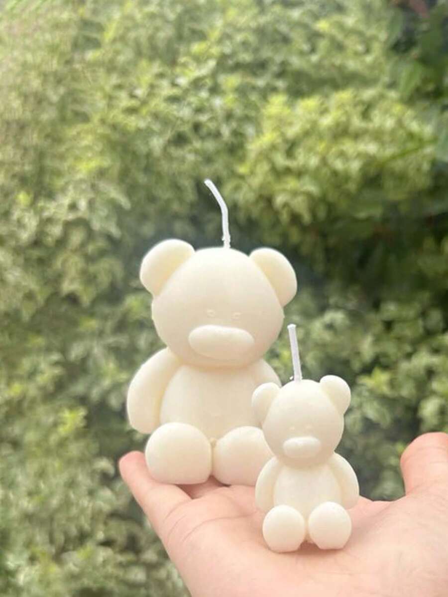 3D "Sitting Bear" Silicone Mold, Multi-Purpose DIY Plaster Crafts, Creative Home Decor, Kids Craft Tool (, Heat-Resistant, Easy Removal)