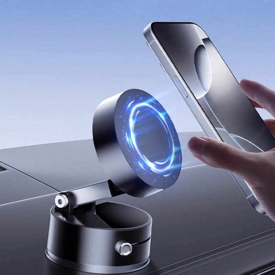 Soporte magnético de succión para teléfono, ajustable 360°, soporte para teléfono con las manos libres, compatible con iPhone y Android, para coche/gimnasio/espejo, nueva versión 2025, plegable y retráctil, soporte de teléfono magnético de doble cara, accesorio de coche, regalo para cumpleaños, familia y amigos