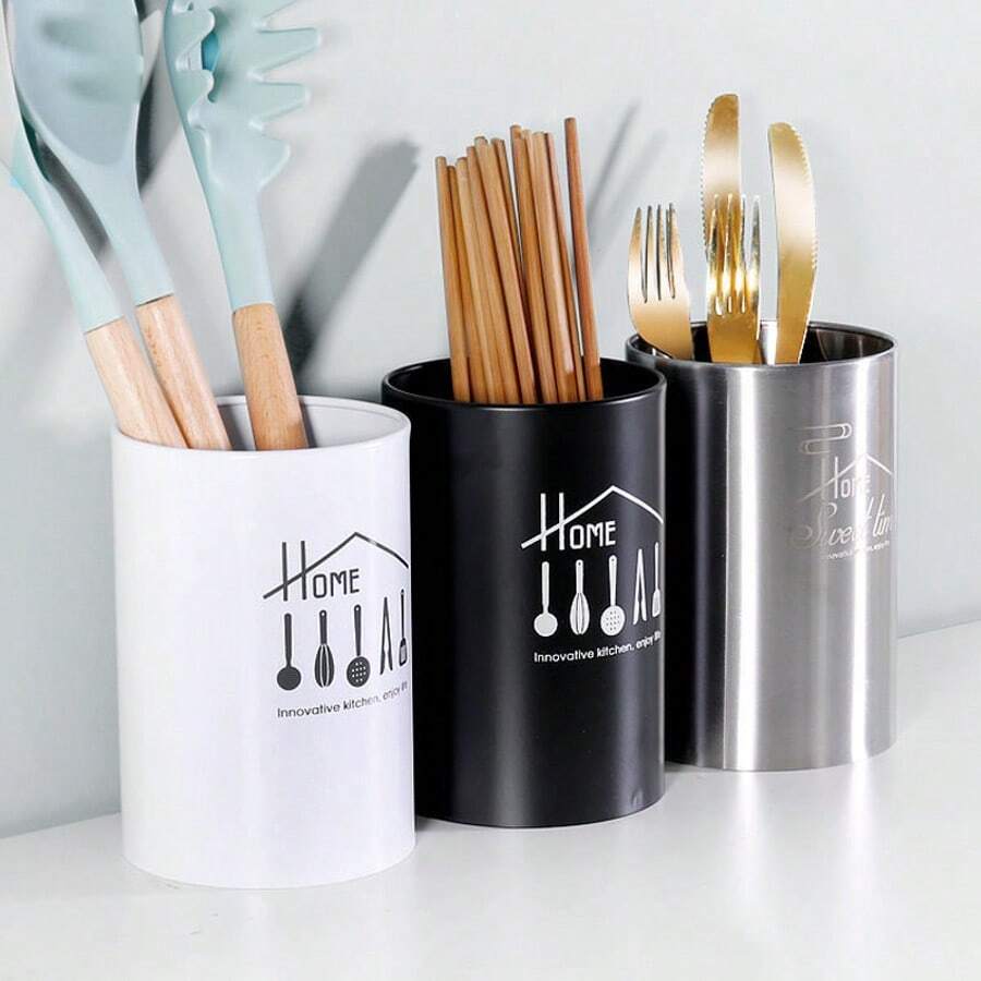 1 Set di 4 Portacucchiai in acciaio inossidabile colorati, organizer da tavolo per posate, portautensili, accessori per cucina, decorazione per la casa, adatto per cucina, ristorante, festa, campeggio, esterno, riunioni, regalo per amici e famiglia