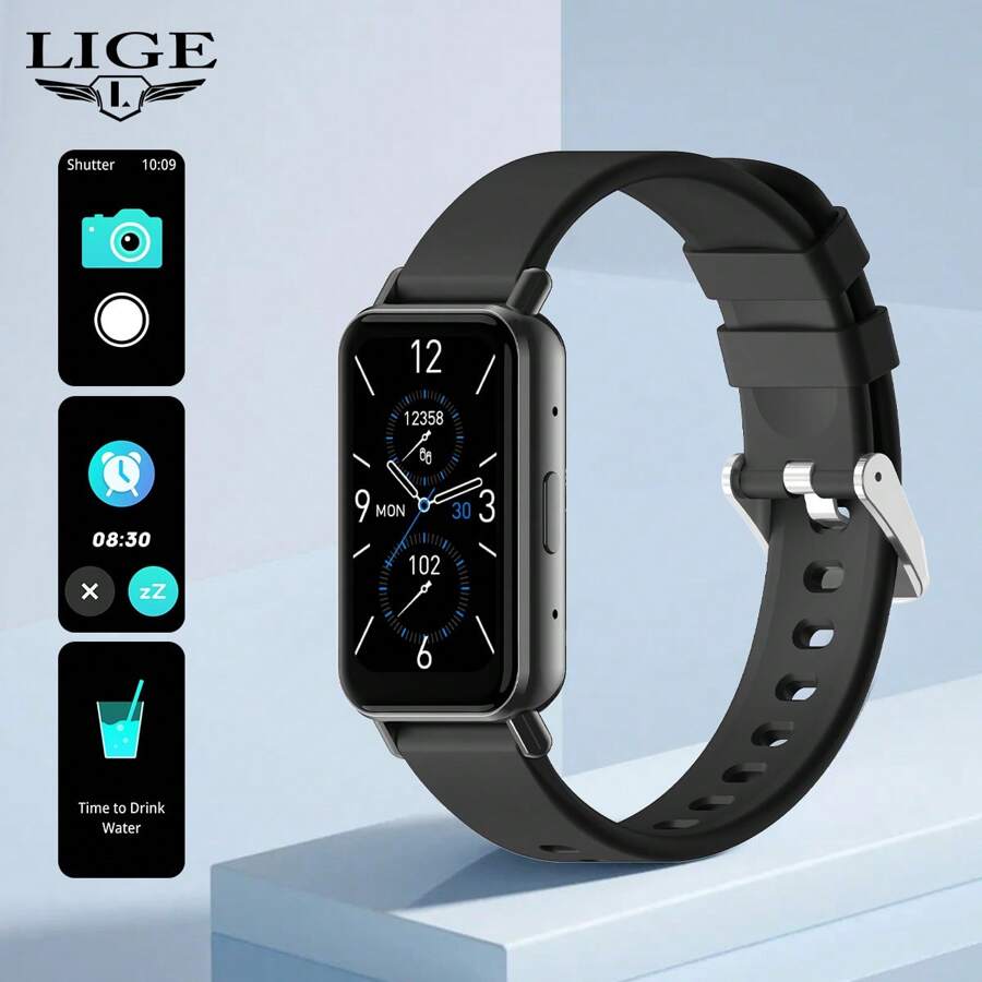 LIGE LIGE Neues Damen Smartband 123+ Sportmodus, Wettervorhersage, Foto-Timing, mehrere benutzerdefinierte Zifferblätter, Sportaufzeichnung, modisches Multifunktions-Sportarmband