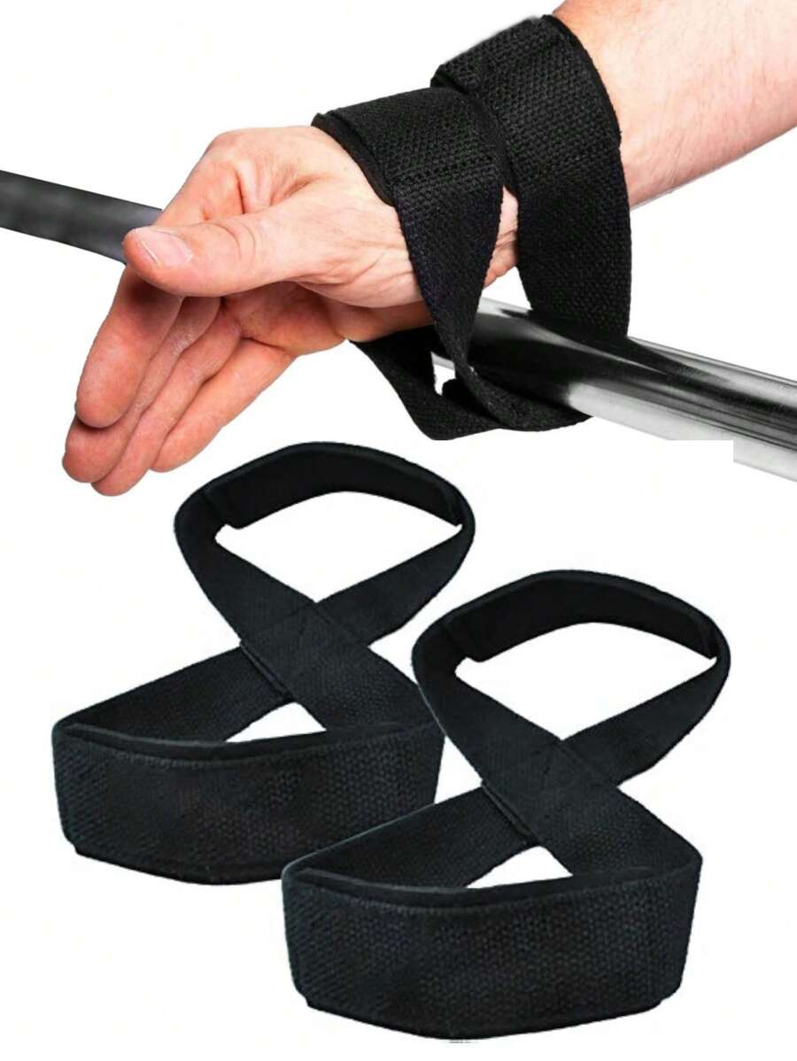 1 Pair Gym Straps Dead Lift Heavy Duty Weightlifting Wrist Wraps Men Women Figure 8 Lifting Straps For Pull Ups, Powerlifting Adjustable Non-Slip Workout Straps Strength Training Deadlifting Straps