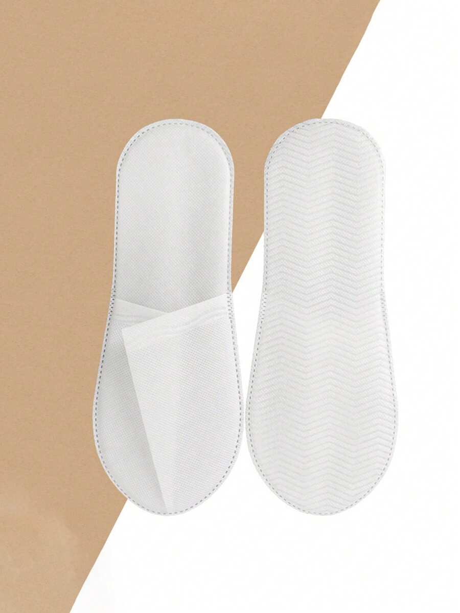 Disposable Use Hotel Slippers, Non-Slip Molded Texture, Suitable For Hotel, Hostel, Home Guest Use, Portable Back To School