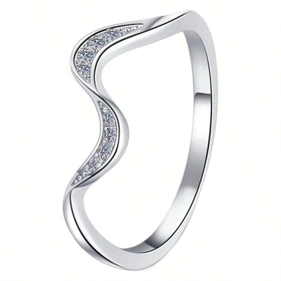 1pc Minimalist Wave Design Ring, Suitable For Daily Wear, Gifts, And Thanksgiving - Ideal For Love, Friendship, Birthday, Christmas And Anniversary Gifts