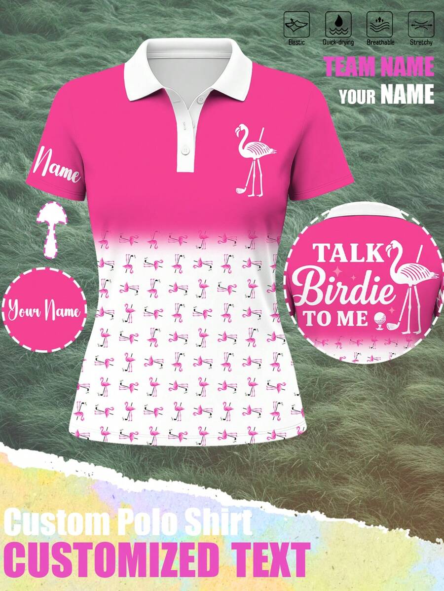 Customized Golf Polo Shirt With Personalized Name/Slogan/Team Logo