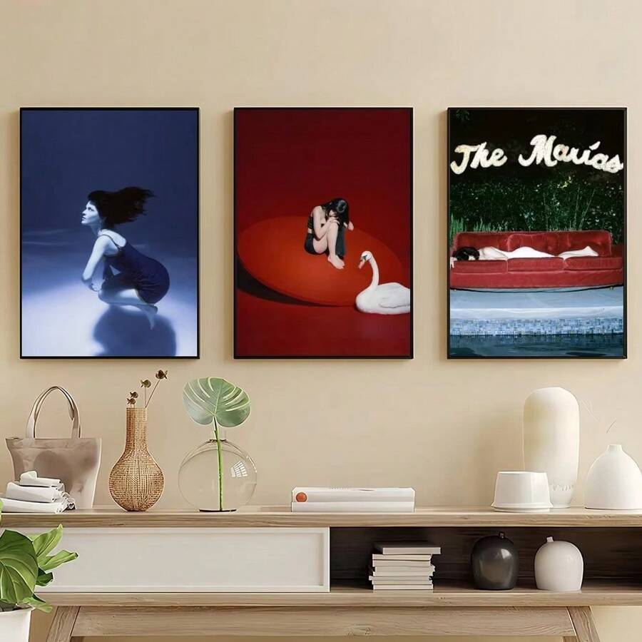 1 pezzo Dipinto decorativo di portfolio di musica pop, cartellone di musica pop di M-Marias, adatto per decorazione della sala da pranzo, regalo per la casa, ufficio, senza cornice
