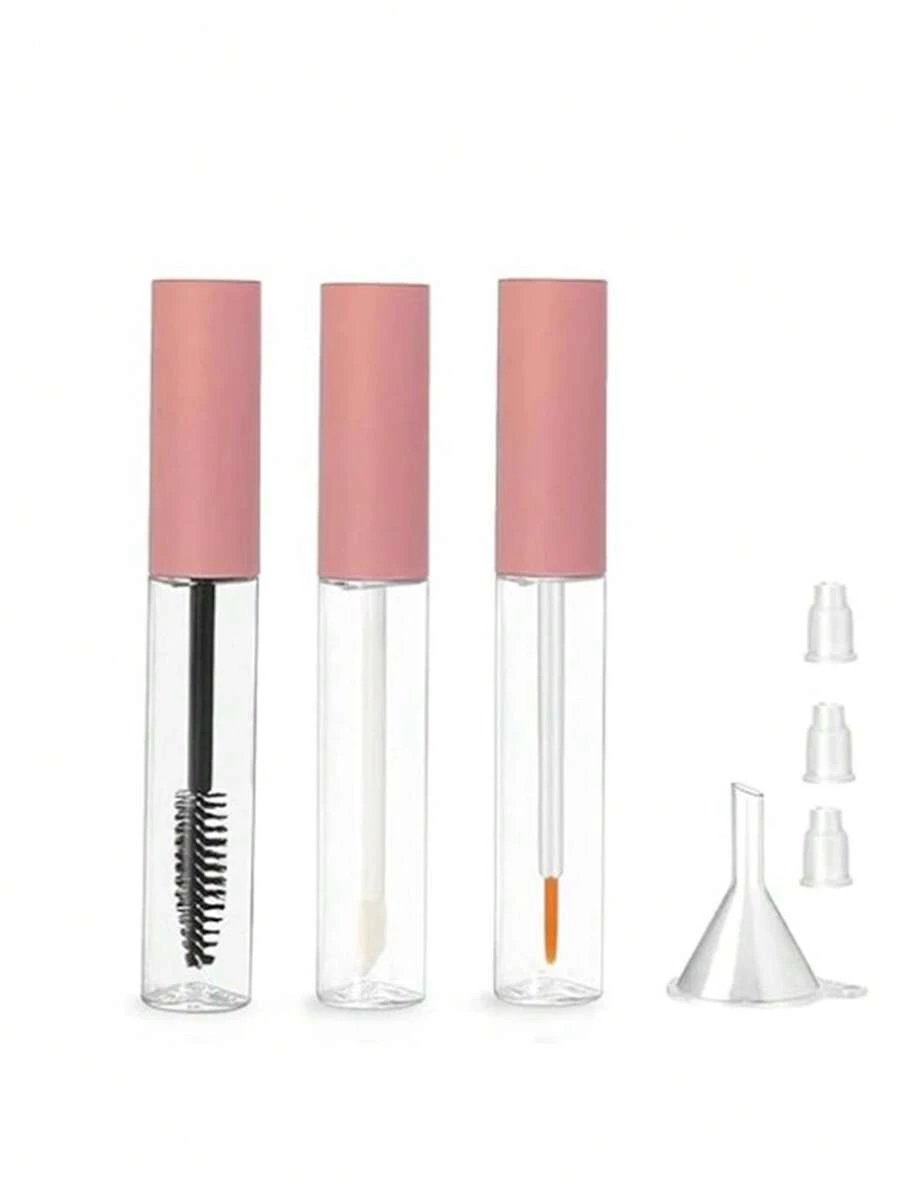 1 pezzo Tubetto vuoto da 5/10ml per mascara, eyeliner, lucidalabbra con applicatore a spazzolino, contenitore per creme per ciglie, bottiglie in plastica per rossetti e burro per le labbra, ricaricabili