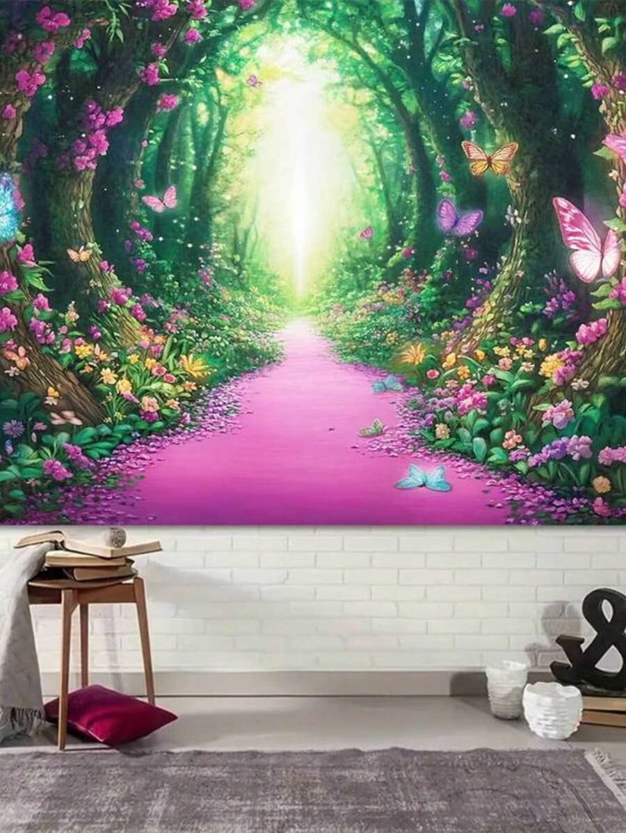 1 Photography Background Banner - Mysterious Magic Forest Theme, Suitable For Sparkling Party Decoration On Birthdays, Weddings, Dances, And Graduation Ceremonies, Ideal For Festive Photo Backgrounds, Home And Room Decorations, Durable And Easy-To-Use Garden Accessories, And Celebration Photography