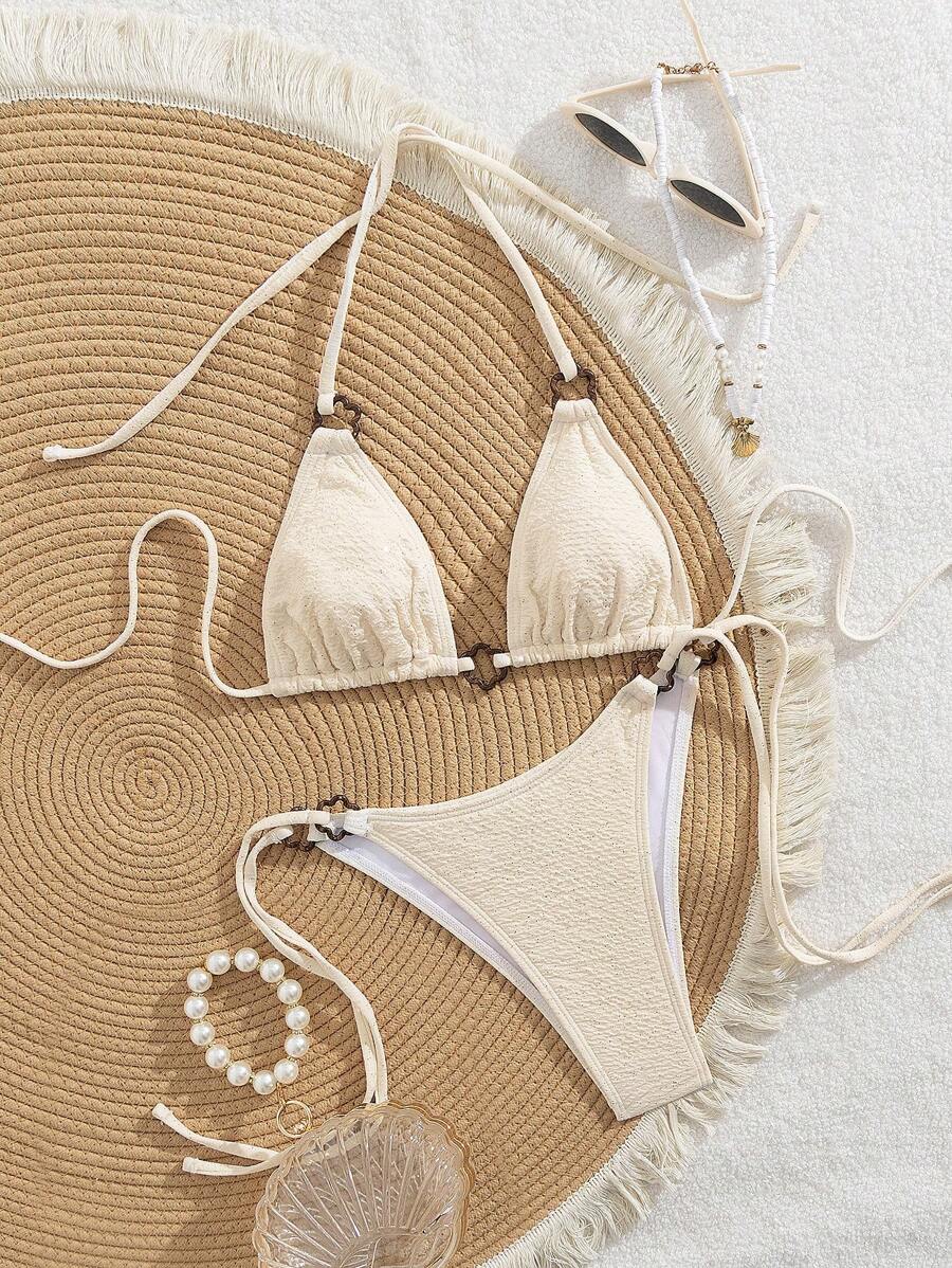 European & American Fashion Special Fabric Beach Holiday Women Swimsuit Bikini Set