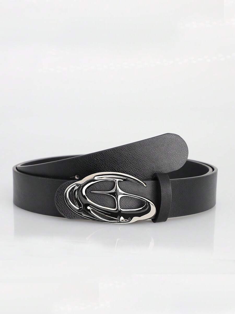 1pc Punk Style Fashion Personalized Star Buckle Belt For Men And Women, Street Casual, Daily, General, Jeans Belt Suitable For Holiday Party Accessories