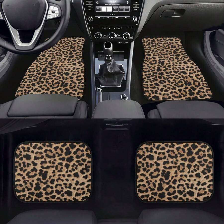 2/4pcs Car Foot Mats, Suitable For Front And Rear Seat Protection Of Vehicles, Car Front And Rear Carpet Mats Universal Car Carpet, Fashionable And Durable Universal Car Interior Accessories, Four Seasons Universal Car Carpet Car Decoration Accessories,Automotive Supplies > Car Seat Parts > Car Floor Mat