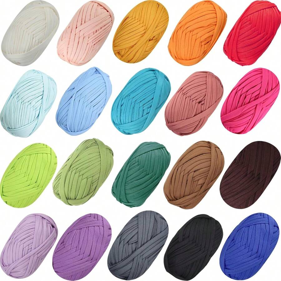 1 / 3 pezzi di strisce di tessuto, 100 / 300g di alta qualità in poliestere, tessuto per magliette per uncinetto e lavoro a maglia, grande pacchetto di strisce di tessuto, pratico per uncinetto, tessitura di borse, tappeti, cuscini, bambole, progetti all'uncinetto (confezione casuale)