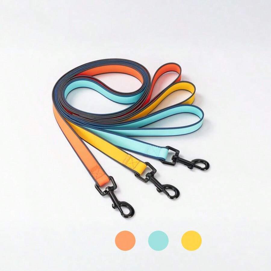 New Waterproof, Durable, Easy To Clean Pet Leash Made With Dual-Color PVC, High Visibility