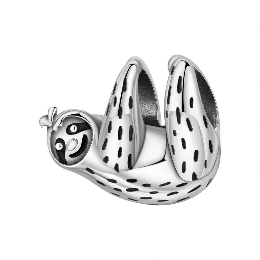 1 Pc S925 Sterling Silver Cute Sloth Beads, Commuter Casual Accessories, Suitable For DIY Bracelet Jewelry Making, Suitable As Ladies Gift, Memorial Gift, Birthday Gift