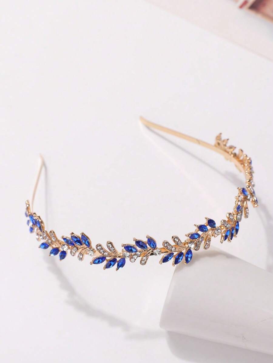 1 pièce Serre-tête à couronne de princesse avec strass, accessoire de cheveux doux et pour anniversaire, bandeau