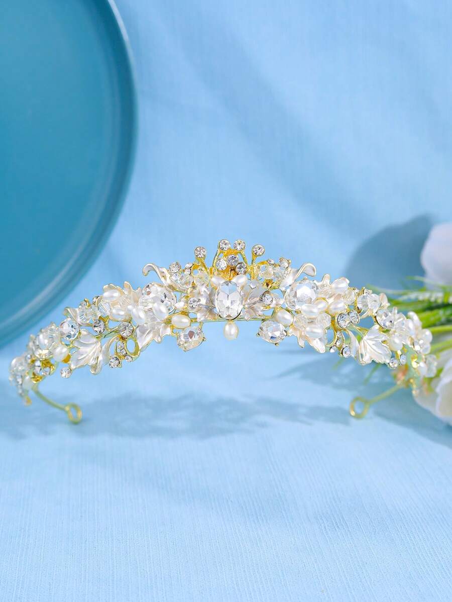 1 Stück modischer und eleganter Legierungs-Kronen-Haarreif für Hochzeitsparty Deko für Frauen, elegante Tiara