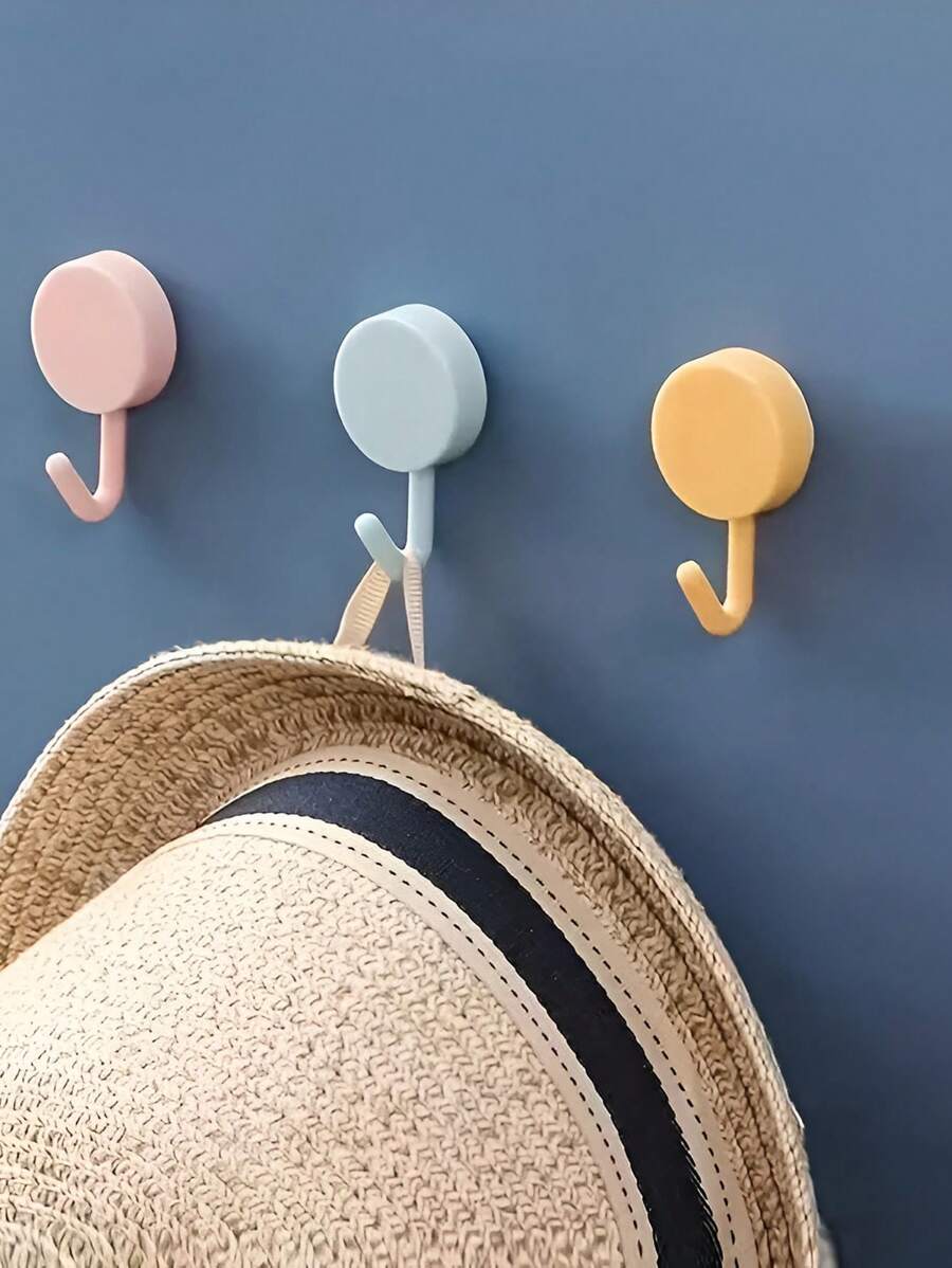12 pièces Crochets muraux auto-adhésifs imperméables et anti-huile - crochets lourds sans clous pour l'organisation de bureau, salle de bain et cuisine. Convient aux femmes, organisateur de rangement, articles essentiels de voyage, retour à l'école, rangement de dortoir