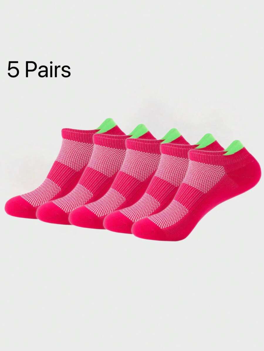 5 pares de calcetines casuales y deportivos para hombres, transpirables, suaves, de mezcla de poliéster, aptos para primavera/verano/otoño