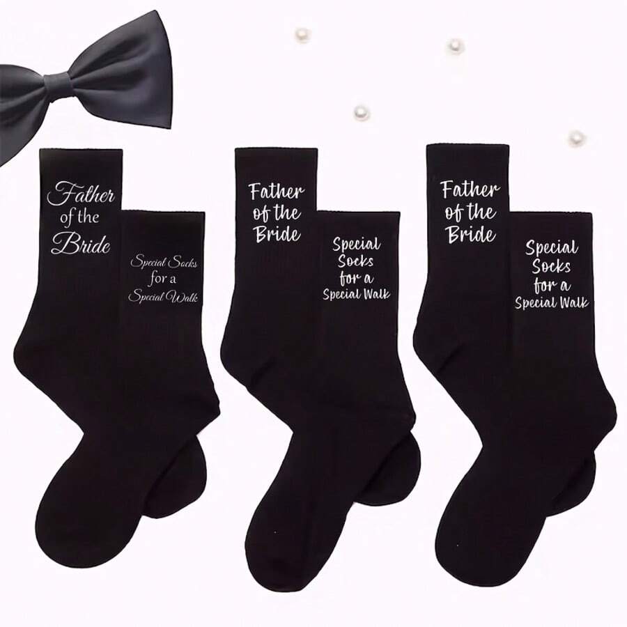 1 Paar schwarze Socken, Hochzeitsgeschenke, Hochzeitsdekoration, Vatertags-Dekorationen und -Geschenke