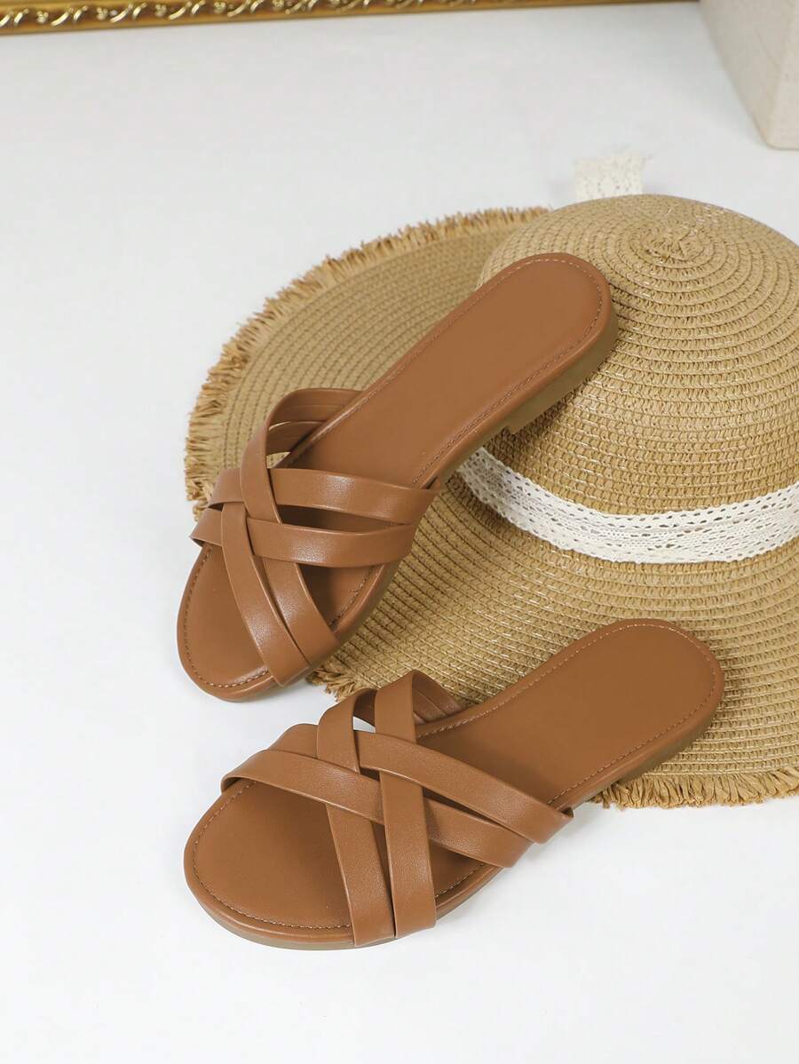 Fashion Casual Versatile Simple Design Slipper Sandals, Bohemian
