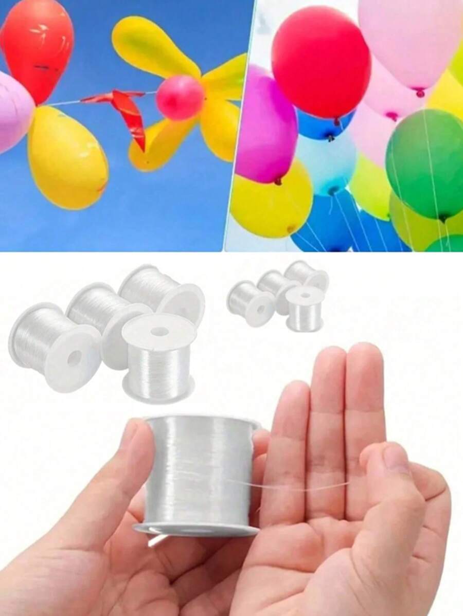 3 rollos de línea de pesca elástica transparente redonda y cuentas de cristal coloridas, versátil para hacer joyería, enhebrar perlas (longitud 50m)