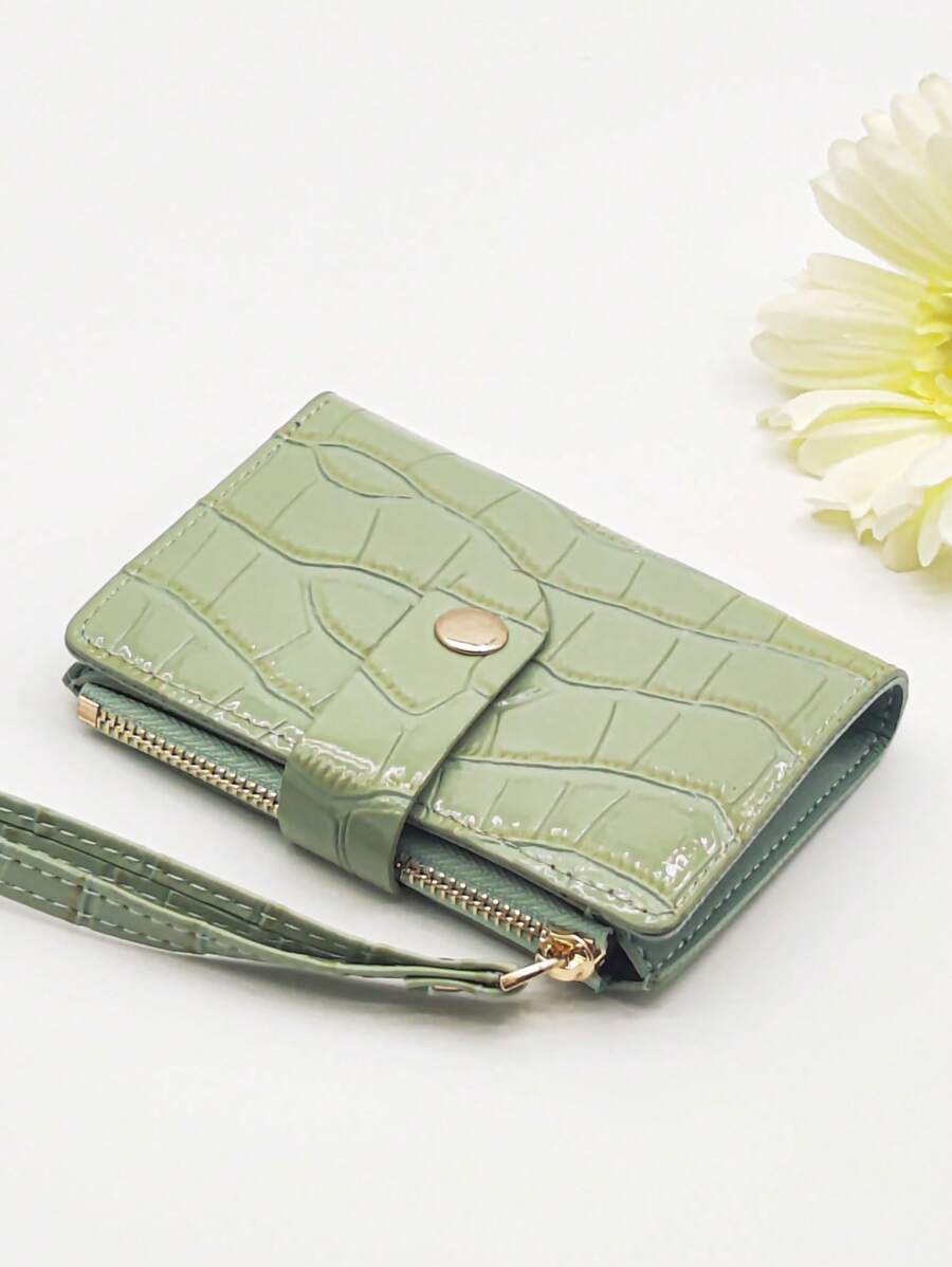 MINGYOU Mini carteira feminina multifuncional com estampa de crocodilo, porta-cartões para mulheres, carteira mini carteira, bolsa, carteira pequena, carteira fofa, carteira masculina, Carteira
