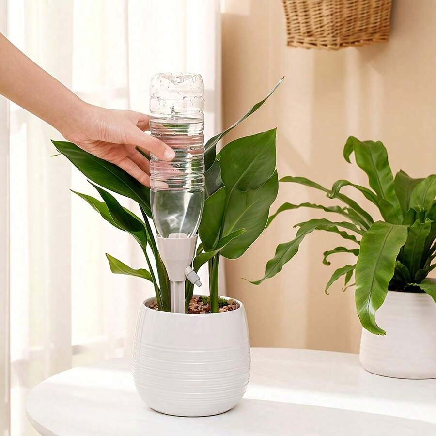 1 pieza - Dispositivo de gota de agua, utensilio de riego por goteo automático para plantas en macetas domésticas, para viajes de negocios, con ajuste de gota de agua