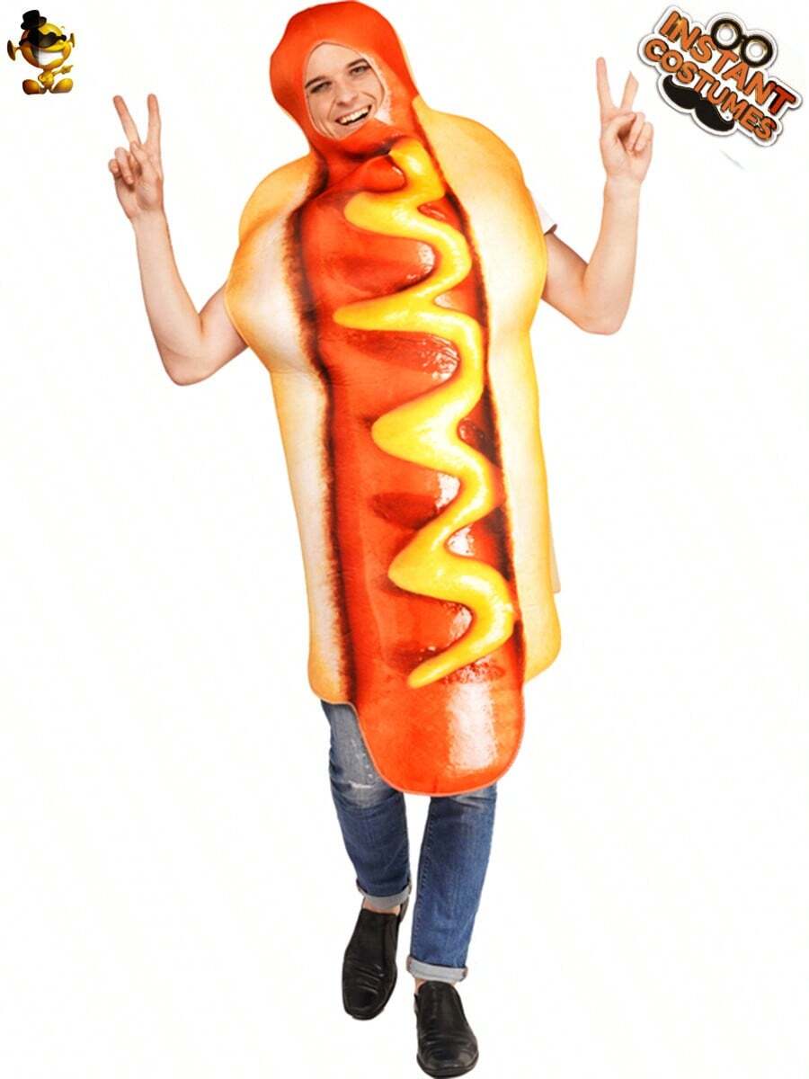 Halloween Hot Dog Costume Footlong, Stage Performance Costumes, Performance Costumes, Perfect For Role-Playing & Dress-Up