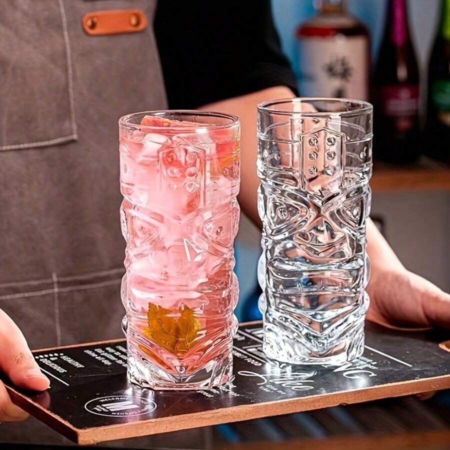 1pc Big Eye Monster Face Tiki Glass, Creative Cocktail/Juice Cup For Restaurant, Bar