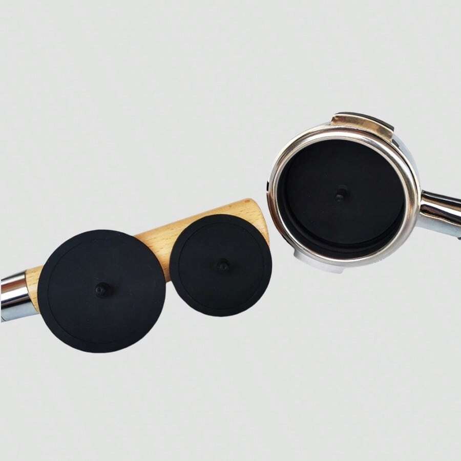 2pcs Italian Semi-Automatic Espresso Machine Accessories - Blind Plate, Handle, Backflushing Silicone Gasket, Powder Bowl Cleaning Tools Back To School