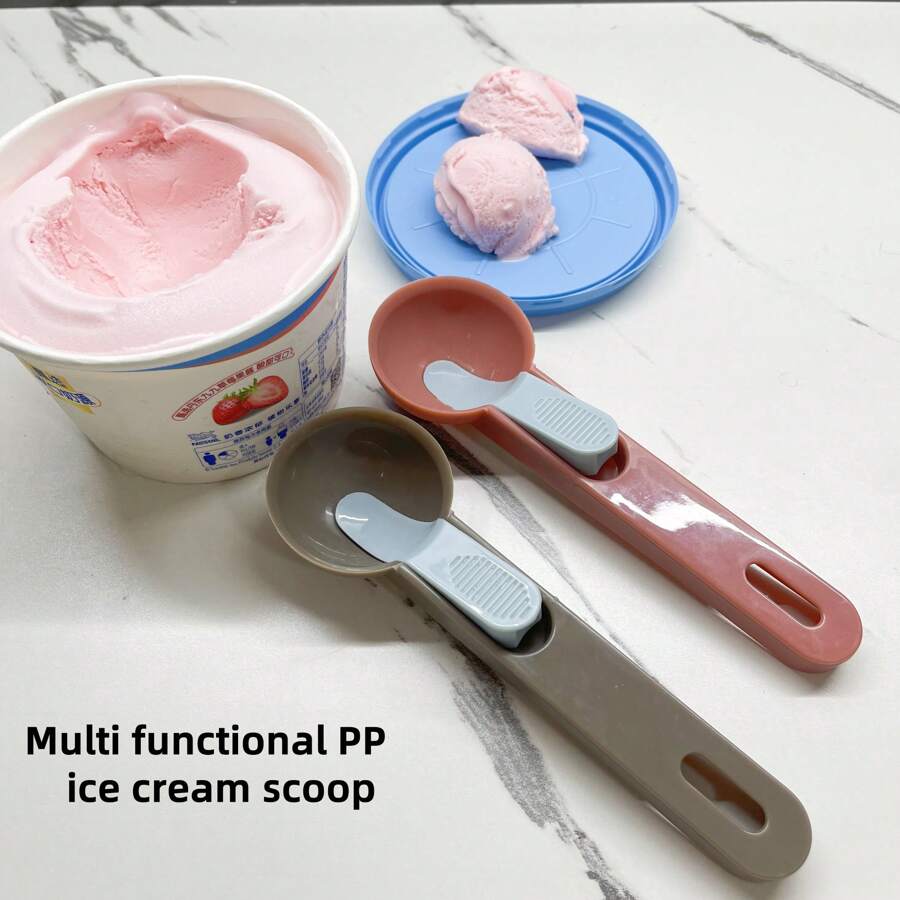 1 colher de sorvete flexível de PP, colher para sorvete doméstica, ferramenta de cozinha faça você mesmo para fazer bolinhas de frutas