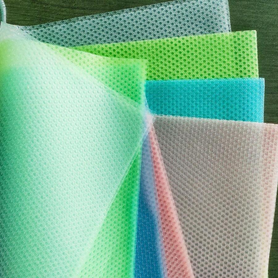 6pcs Waterproof Refrigerator Liner, Rectangle Moisture-Proof Pad, Washable Fridge Mat, Placemat For Home Little Daisy And Lemon Pattern(Blue) ,Dehumidifier For Home