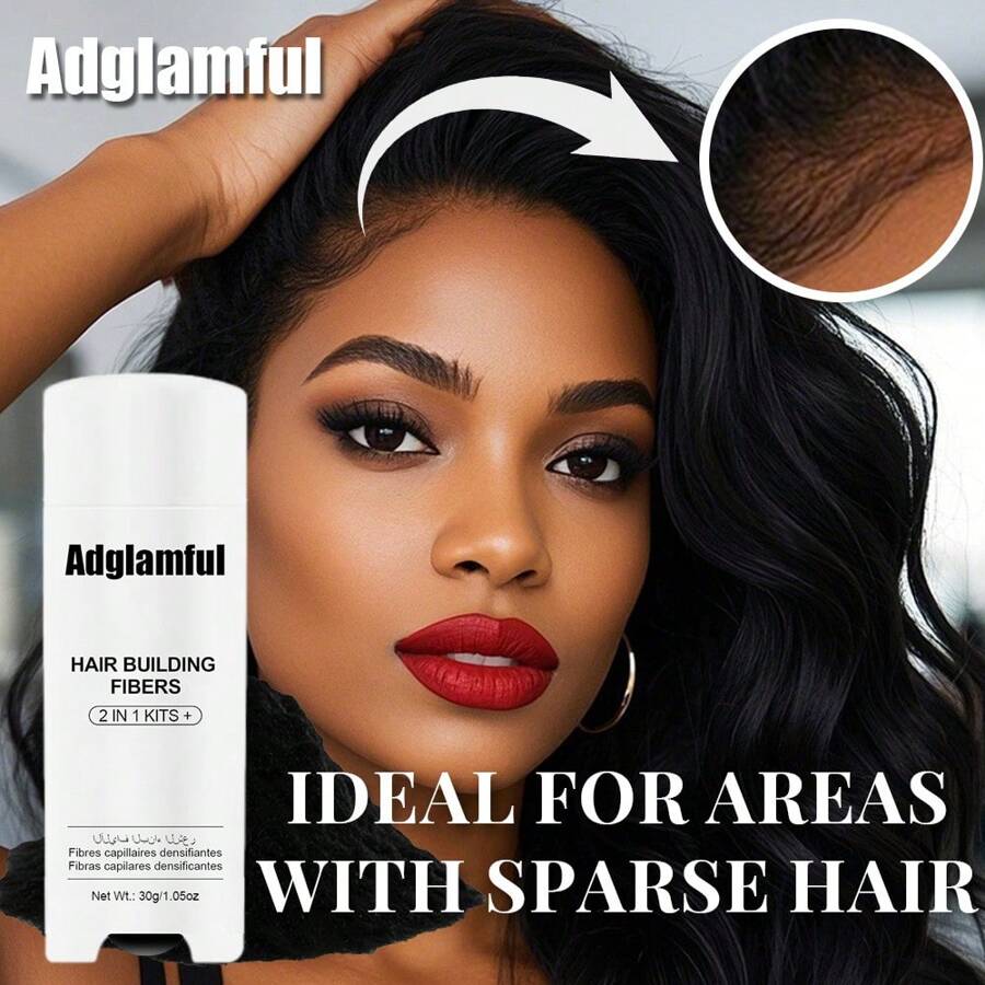 1 pieza Polvo capilar Adglamful All-In-One de 30g, polvo para línea del cabello adecuado para hombres y mujeres con cabello ralo