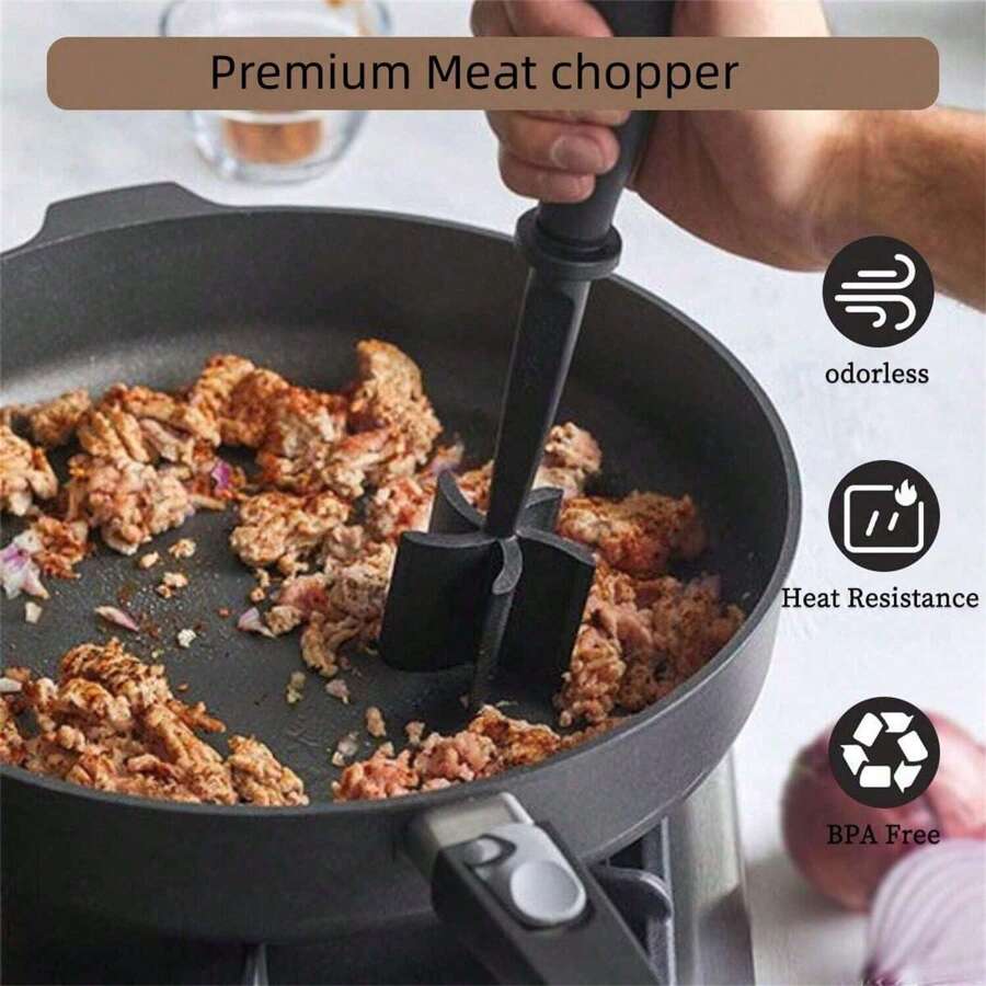 Ensemble de 3 pièces - Hachoir à viande, Hachoir à viande, Hachoir résistant à la chaleur, Convient pour les hamburgers, la viande hachée, la dinde, etc. Hachoir à viande de haute qualité pour faire des hamburgers, de la viande hachée et plus encore