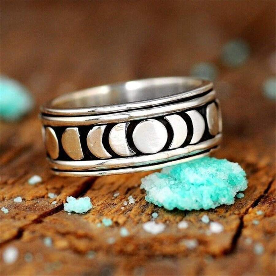 1pc Vintage Creative Total Solar Eclipse Ring, Fashion Personalized Party Ring Jewelry Gift For Valentine's Day