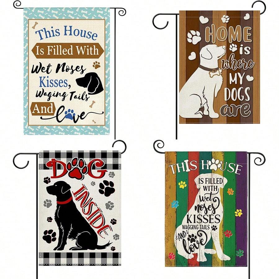 Dog Lovers Garden Flag 30.48 X 45.72 Cm Double Sided Flag Exterior Vertical Holiday Garden Decoration
