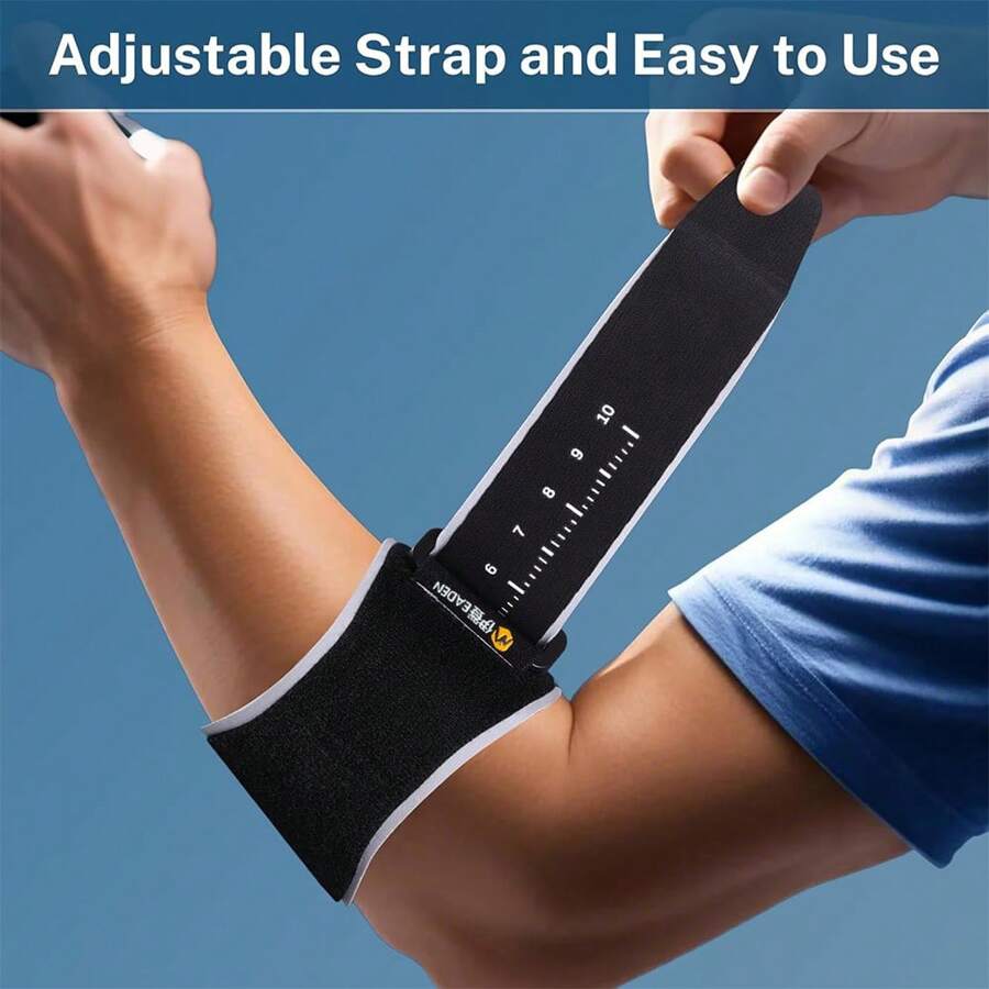 1 pezzo Manicotto compressivo regolabile per il gomito, supporto per gomito da golf con tampone rimovibile, fascia unisex per gomito del tennista