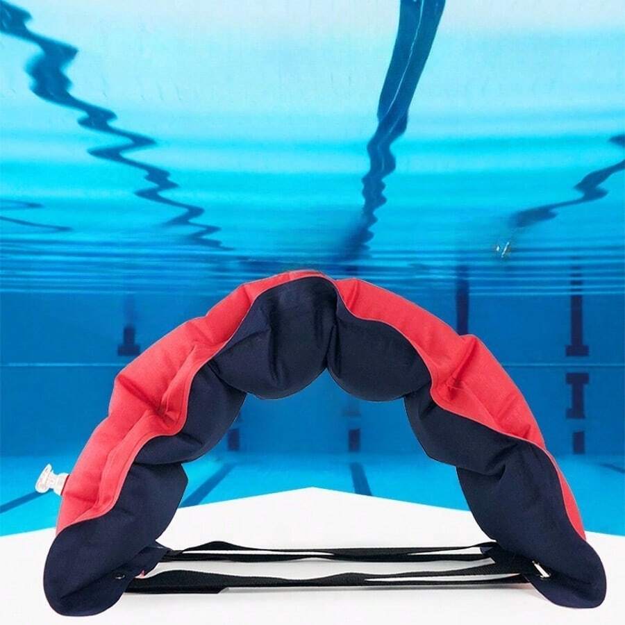 1pc Inflatable Waist Float Swimming Buoy, Swimming Accessory Adult Back Float (Rope Color Random), Beach Essentials, Beach Accessories, Pool Float