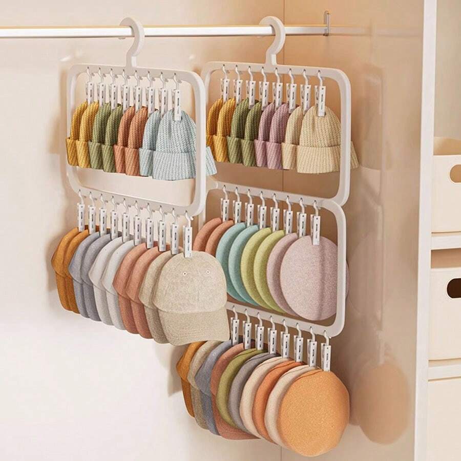 1pc Multi-Functional High Capacity Wardrobe Organizer Rack For Lingerie, Socks, Hats Storage And Drying