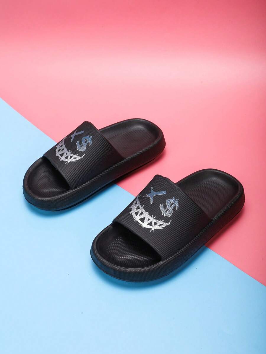Sandalias de espuma antideslizantes para niños, diseño de dibujos animados lindo, con suela suave y ligera, adecuadas para niños pequeños y niños mayores, zapatillas de interior casuales de secado rápido