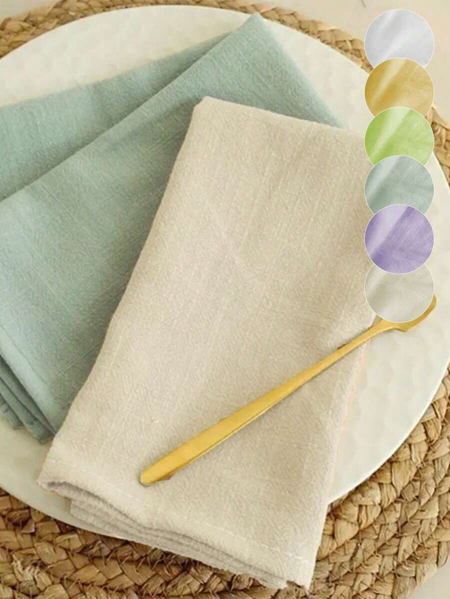 Casual Solid Color, Wrinkle-Resistant, Skin-Friendly, Absorbent Napkins Suitable For Hotel, Wedding, Birthday Party, Picnic, Living Room, Dining Room, Home Decor, 2/6/12/240 PCS