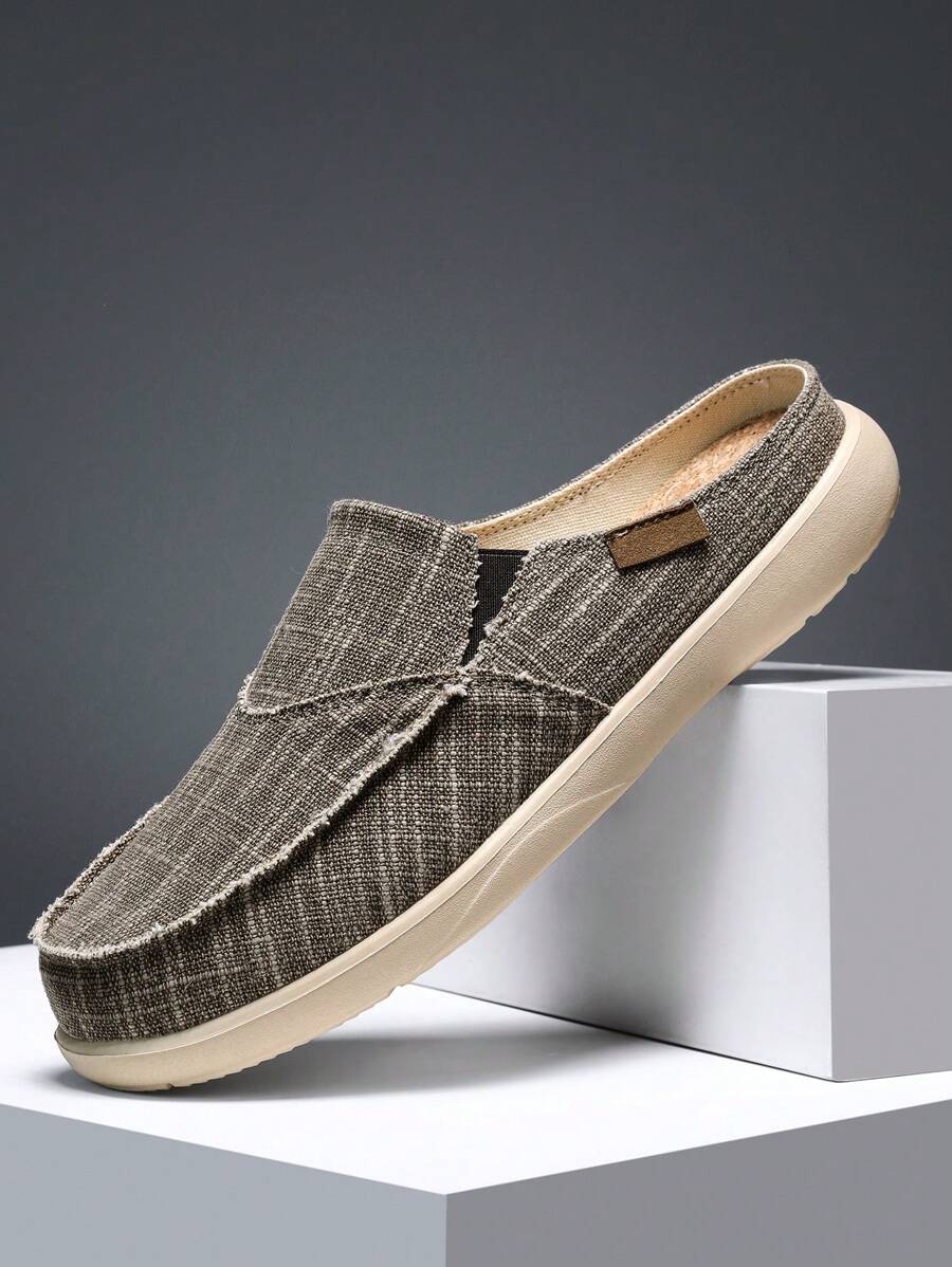 Mocasines slip-on para hombre, zapatos slip-on de lona casual, el talle es pequeño