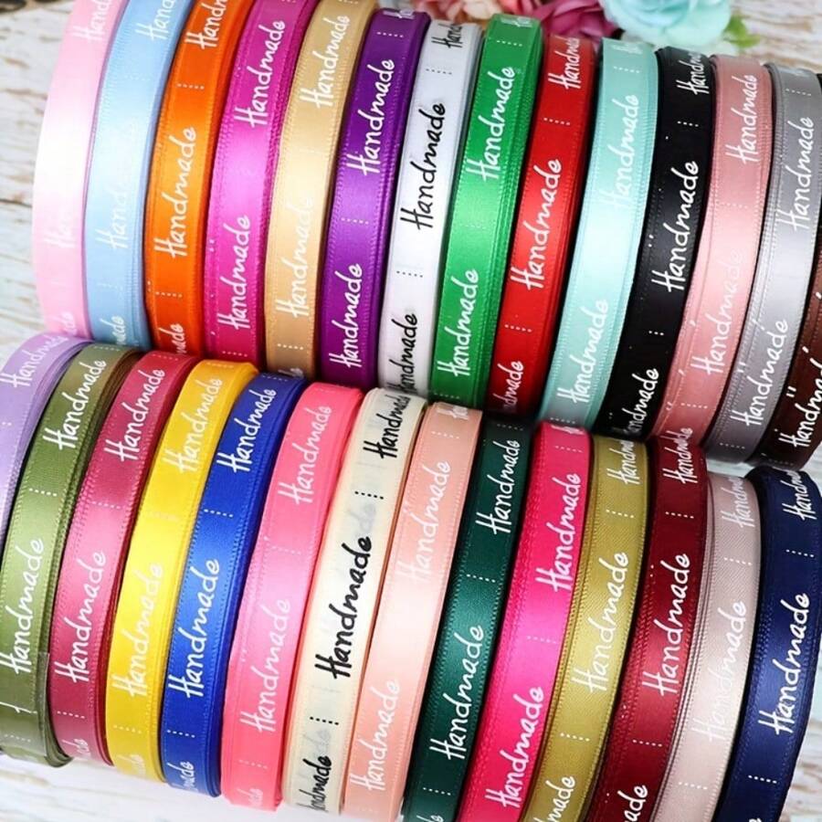 5 Yards 10mm Ribbon Handmade Printed Polyester Ribbon For Bow Craft Wedding Party DIY Decoration Gift Wrap Accessories