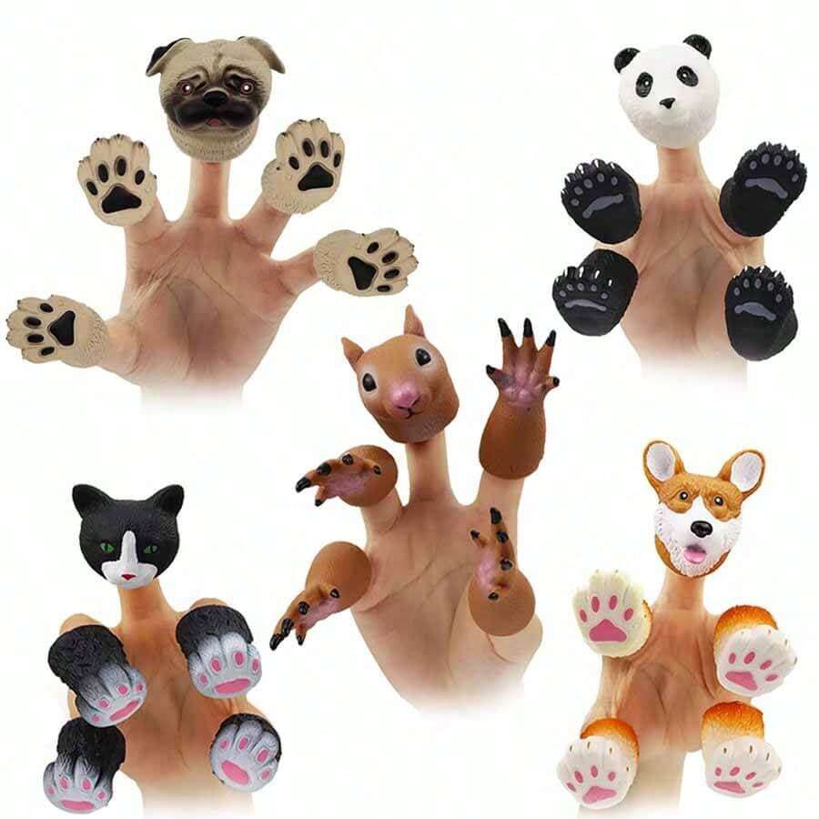 1 peça/2 Peças Brinquedos Divertidos de Fantoche de Dedo de Animal, Adereços de Teatro de Fantoche, Presentes de Pegadinha Estranhos, Macios e Insossos, Presentes Estranhos