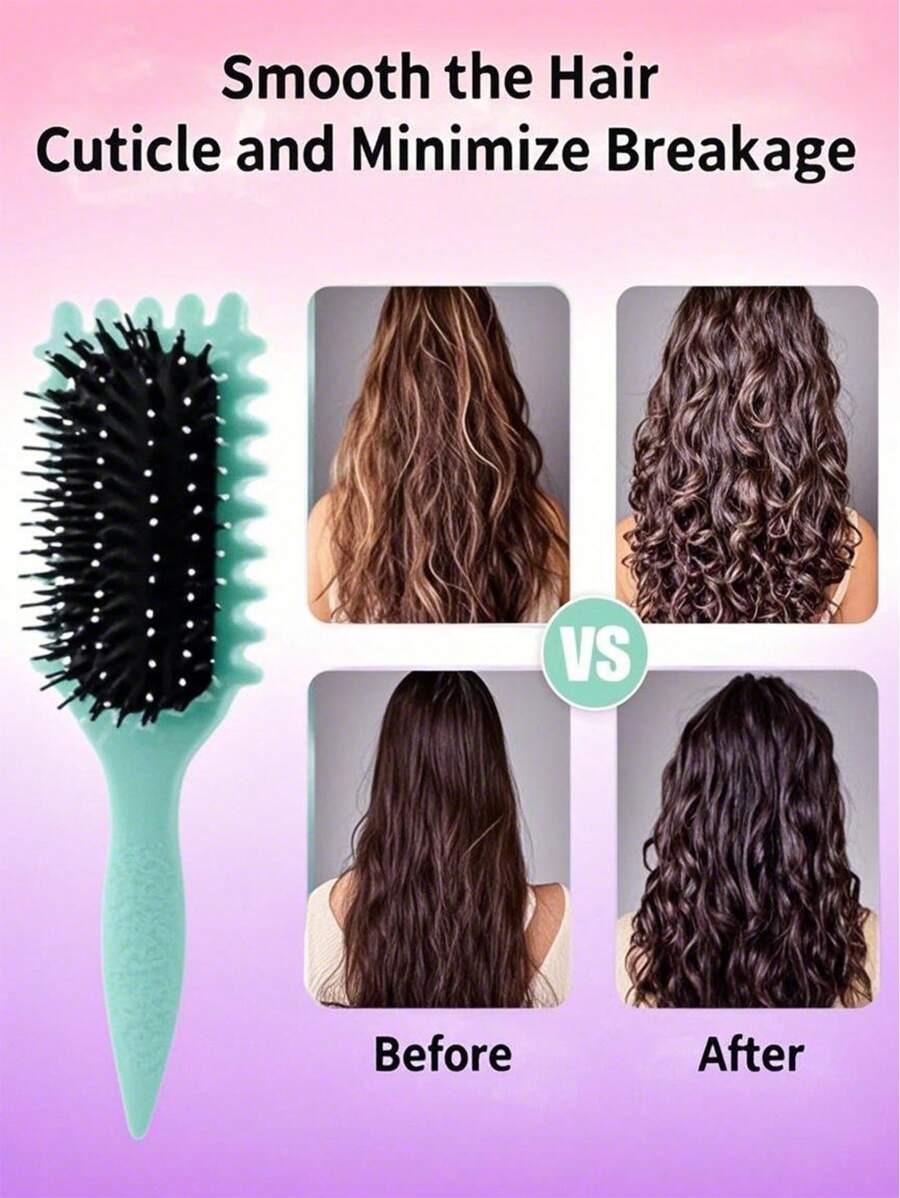 Cepillo modelador de rizos, Cepillo modelador de rizos universal, El cepillo modelador de rizos es especialmente adecuado para el cabello rizado, da forma a rizos glamorosos, la nueva opción para el cabello rizado, da forma y estilo a los rizos tanto para mujeres como para hombres, reduce el tirón y la separación de los rizos