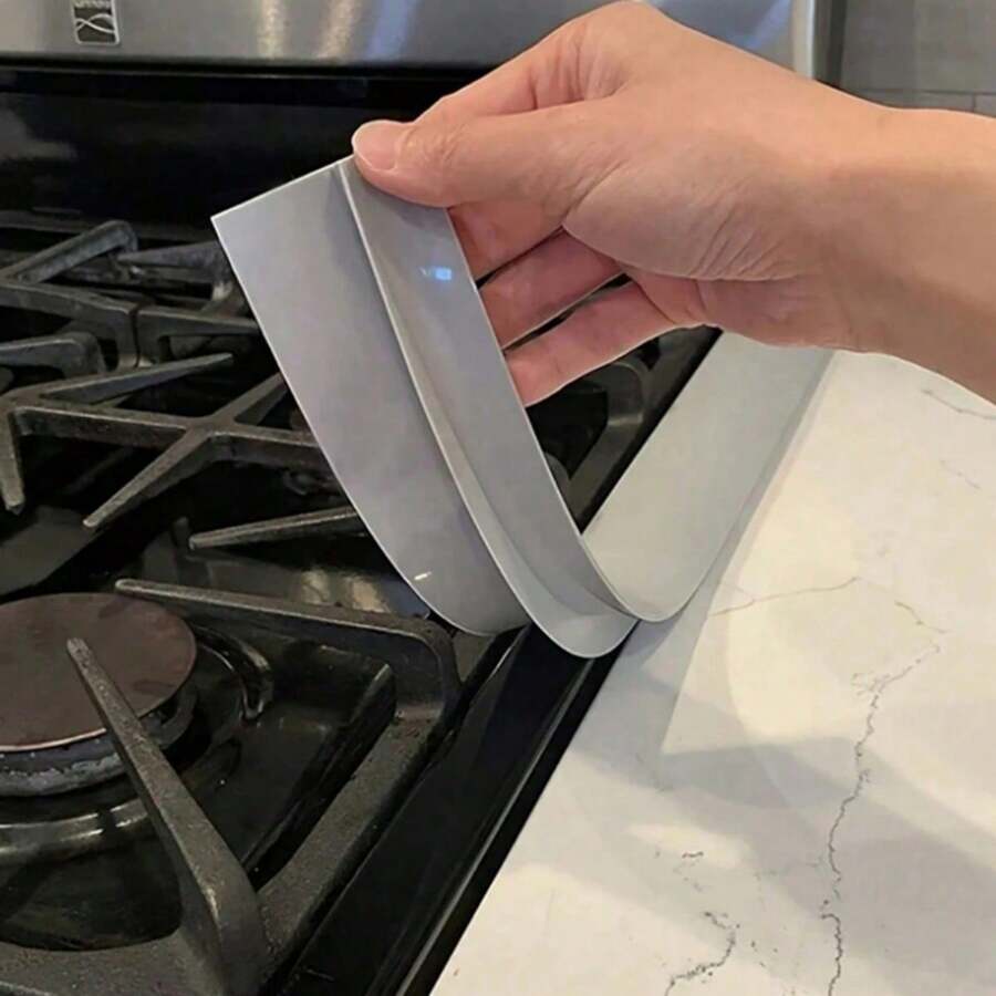 1/2pcs Silicone Stovetop Gap Cover, Heat Resistant Silicone Cover Filler For Gaps Between Cabinet, Oven, Stove, Easy To Clean