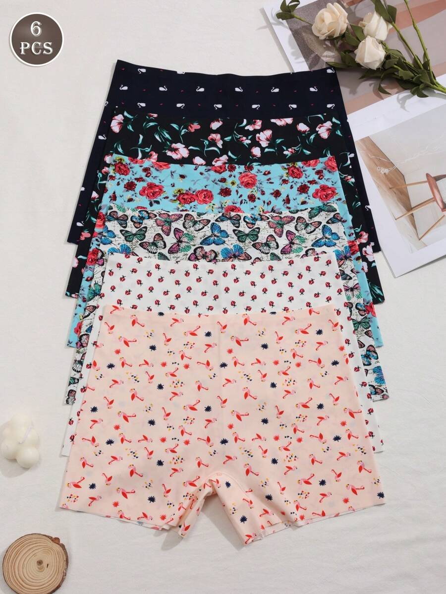 6 buc. Chiloți pentru băieți, casual și confortabili, din tricot minimalist, cu talie mijlocie